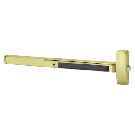 Grade 1 Rim Exit Bar, Wide Stile Pushpad, 36-in Device, Exit Only, Hex Key Dogging, Satin Brass Fini